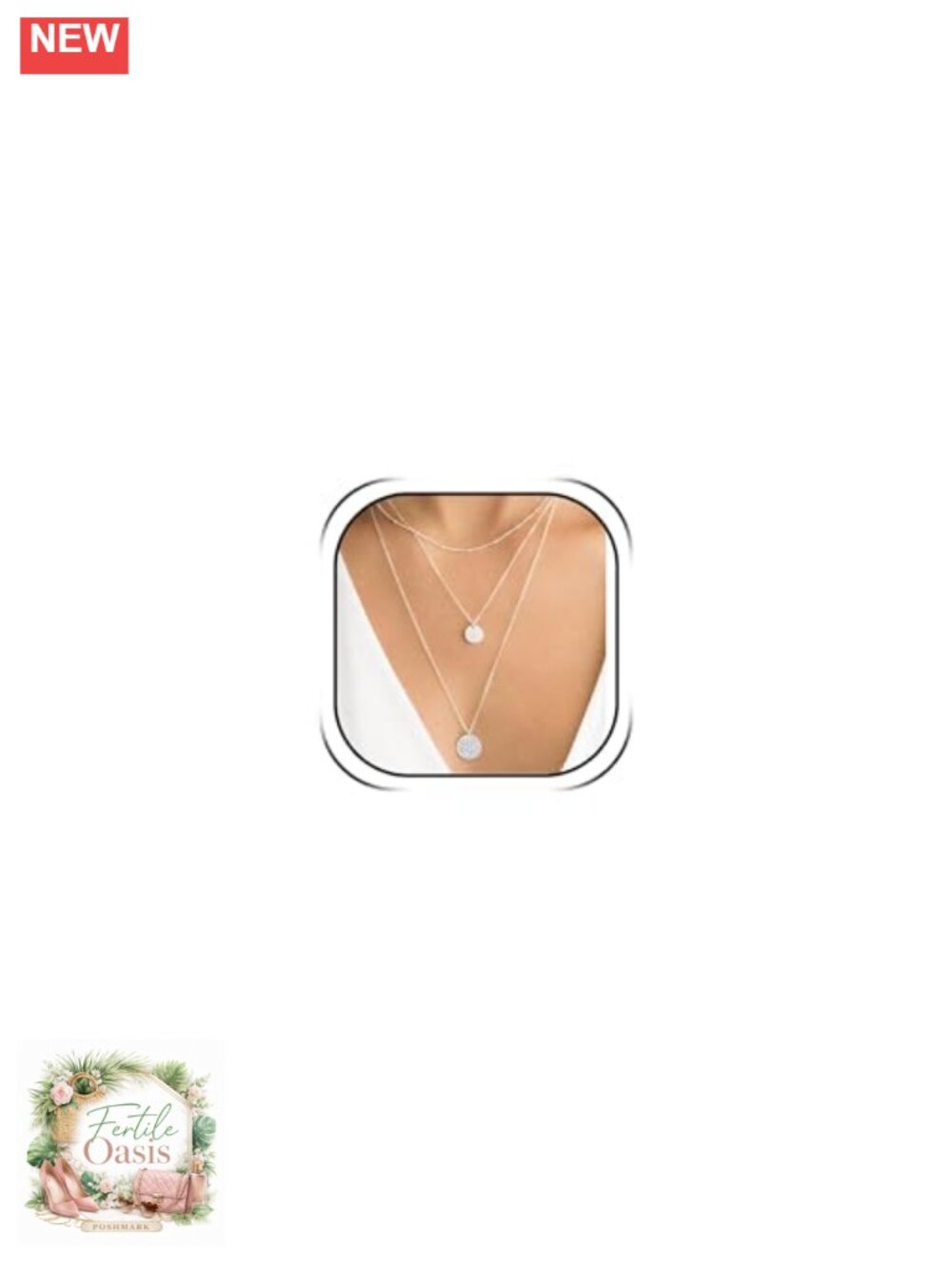 Layered Necklaces for Women Dainty Gold Pendant Necklace Stack
